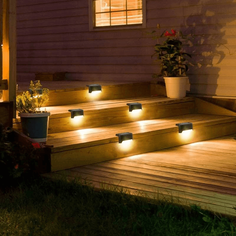 Solar patio step deals lights